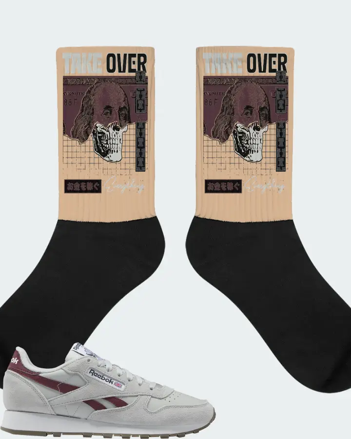 Reebok Classic Leather Sneaker Matching Cream Socks - Take Over