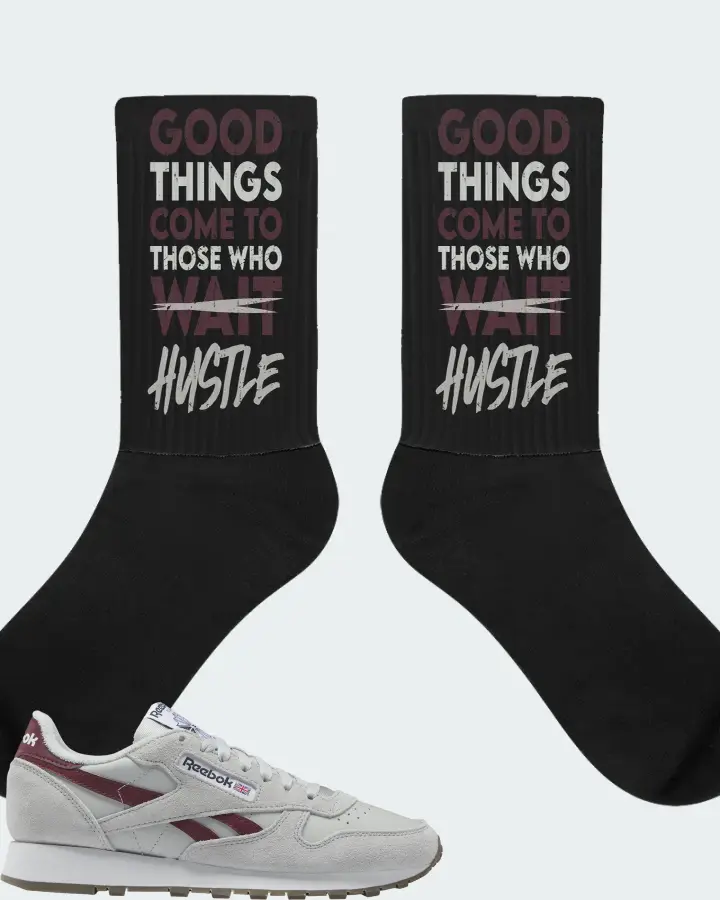 Reebok Classic Leather Sneaker Matching Black Socks - Good Things Come