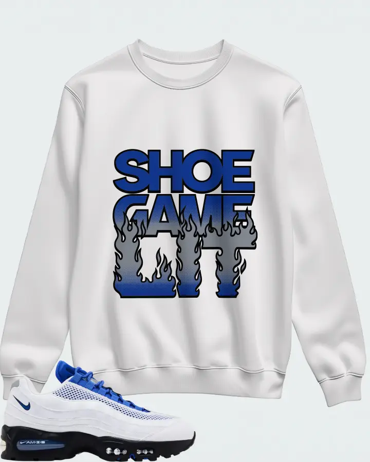 Nike Air Max 95 Total 90 Racer Blue Matching Sweatshirt