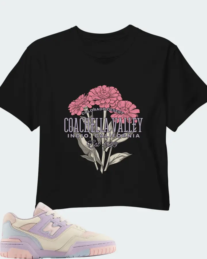 New Balance Kids 550 Shell Pink Permafrost Matching Crop Top
