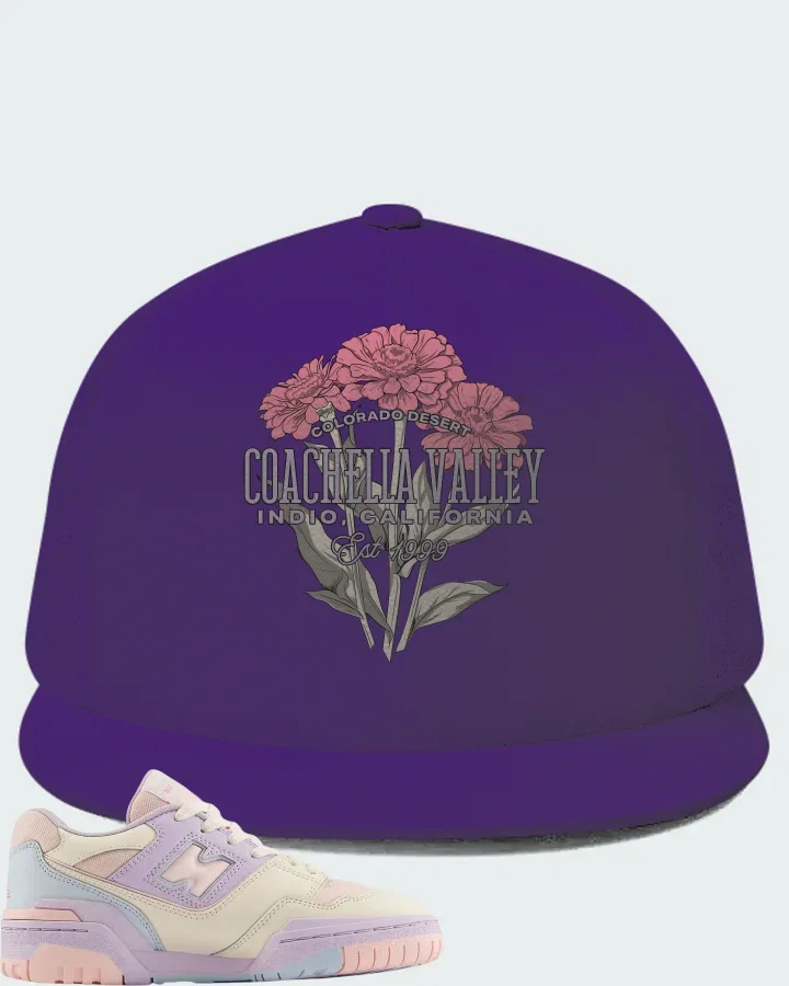 New Balance Kids 550 Shell Pink Permafrost Matching Hat