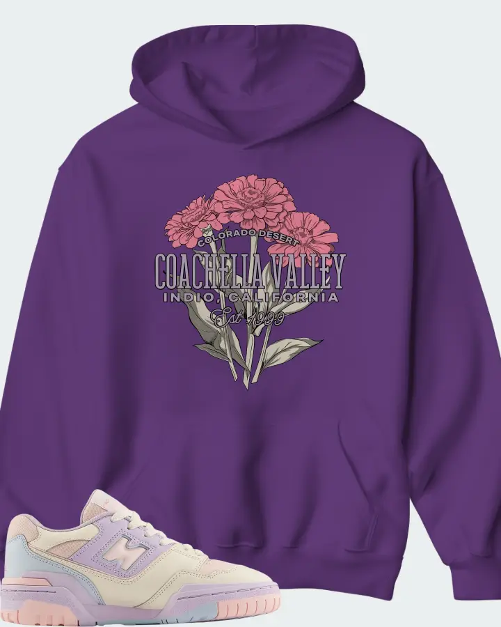 New Balance Kids 550 Shell Pink Permafrost Matching Hoodie