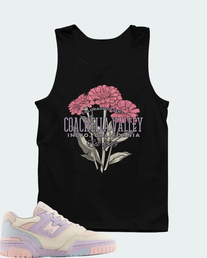 New Balance Kids 550 Shell Pink Permafrost Matching Tank Top