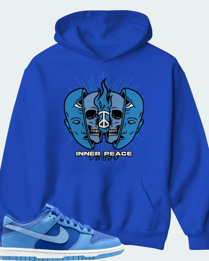 Dunk Low SE Game Royal University Blue Matching Hoodie