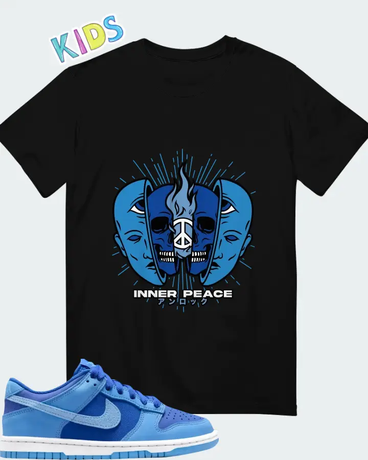 Dunk Low SE Game Royal University Blue Matching Kid's T-Shirt