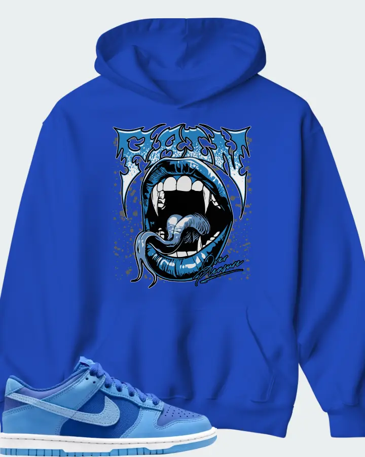 Dunk Low SE Game Royal University Blue Matching Hoodie