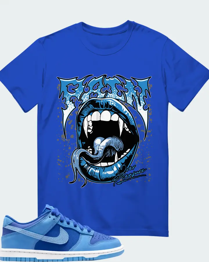 Dunk Low SE Game Royal University Blue Matching T-Shirt
