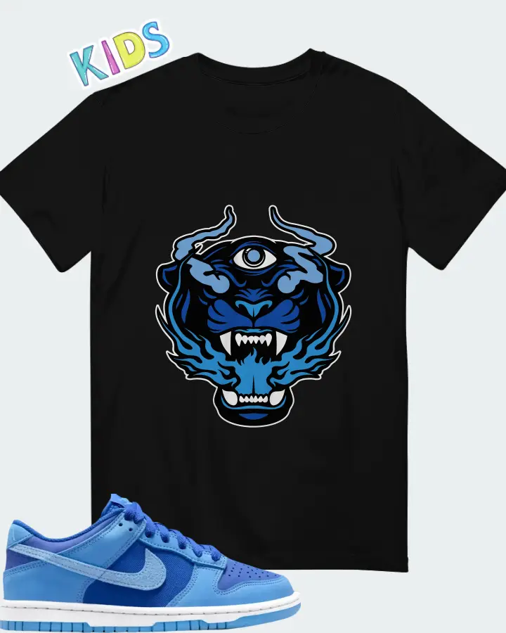 Dunk Low SE Game Royal University Blue Matching Kid's T-Shirt
