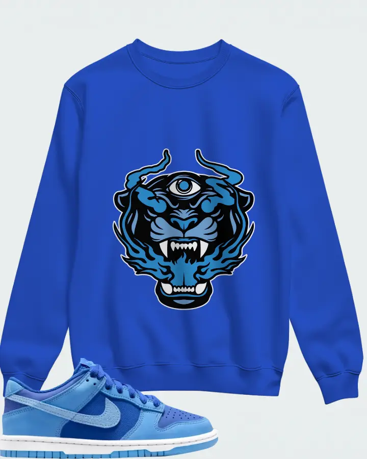 Dunk Low SE Game Royal University Blue Matching Sweatshirt