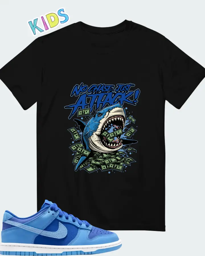 Dunk Low SE Game Royal University Blue Matching Kid's T-Shirt