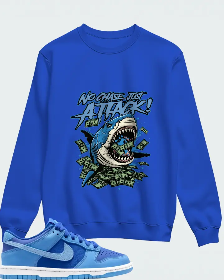 Dunk Low SE Game Royal University Blue Matching Sweatshirt