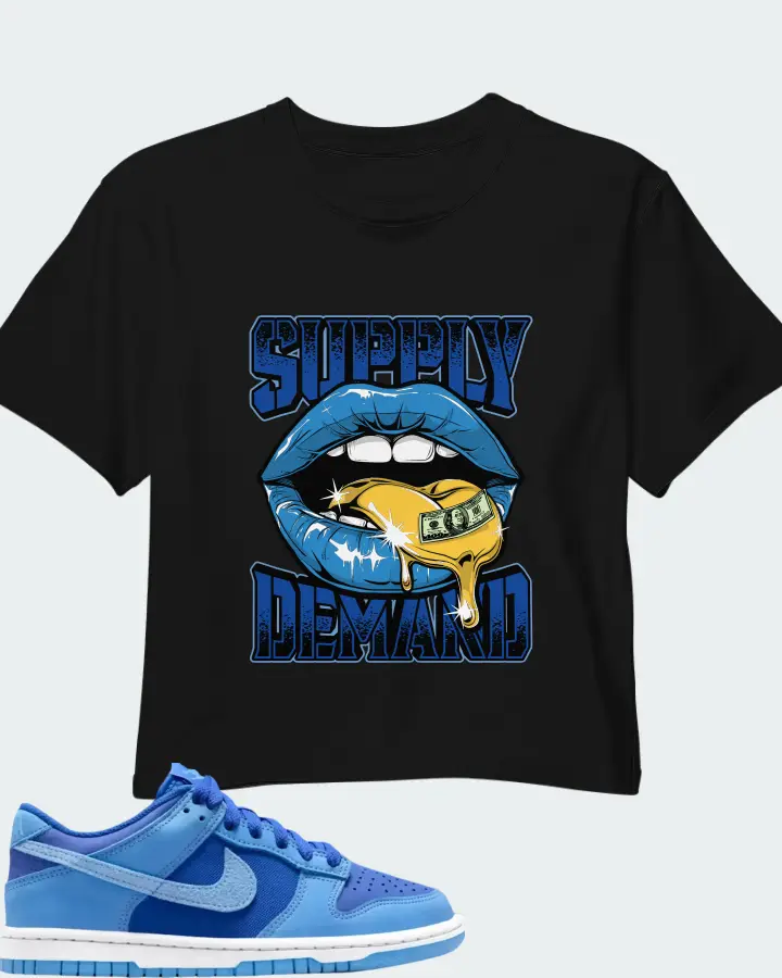 Dunk Low SE Game Royal University Blue Matching Crop Top
