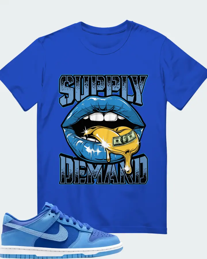 Dunk Low SE Game Royal University Blue Matching T-Shirt