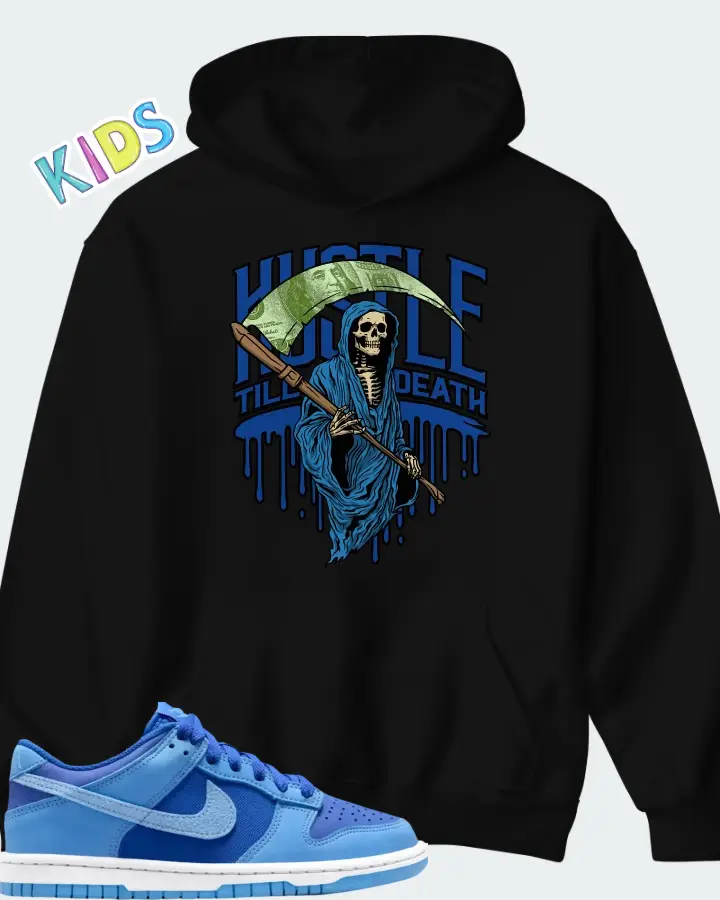 Dunk Low SE Game Royal University Blue  Matching Kid's Hoodie