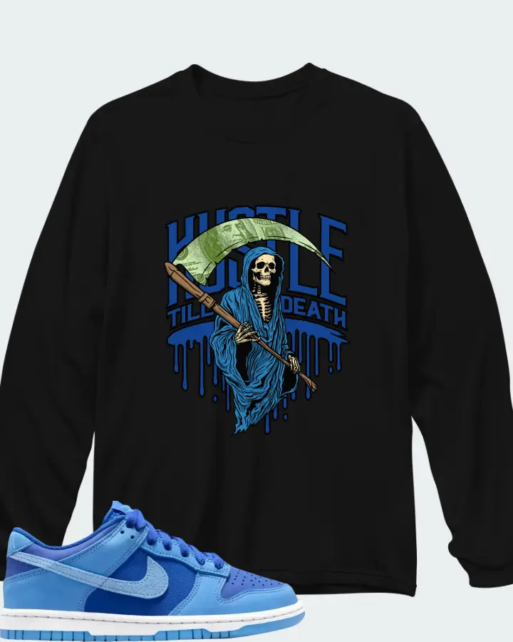 Dunk Low SE Game Royal University Blue  Matching Long Sleeve T-Shirt