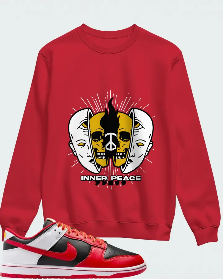 Nike Dunk Low Retro Black White University Gold Matching Sweatshirt