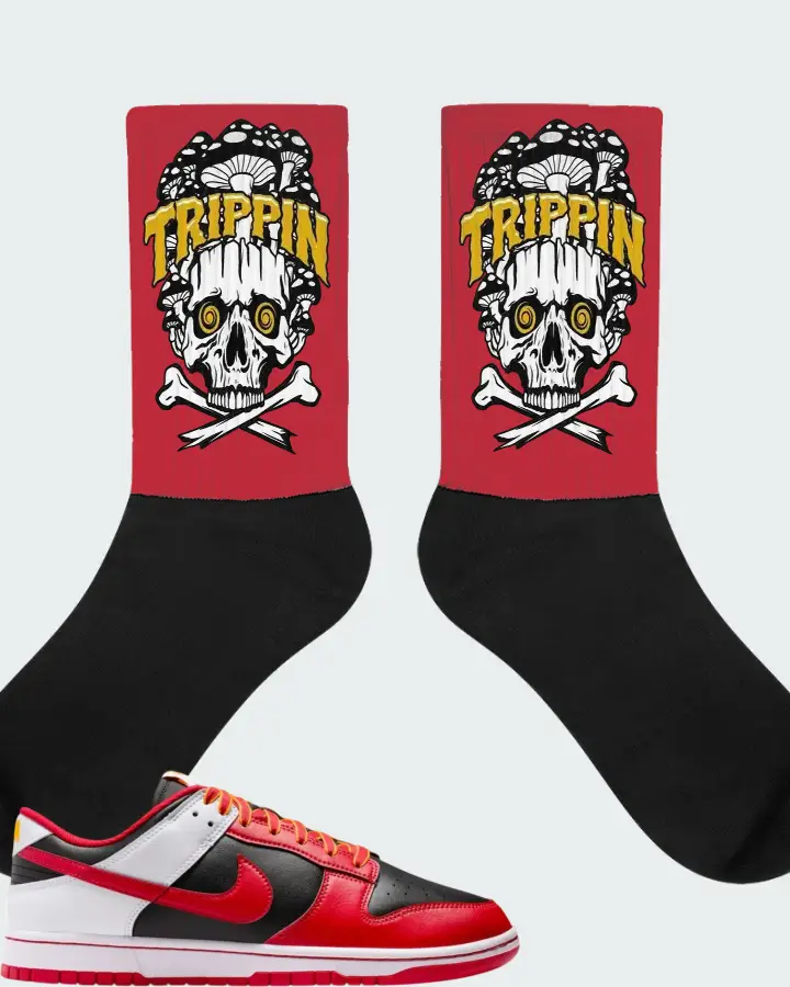 Nike Dunk Low Retro Black White University Gold Matching Socks