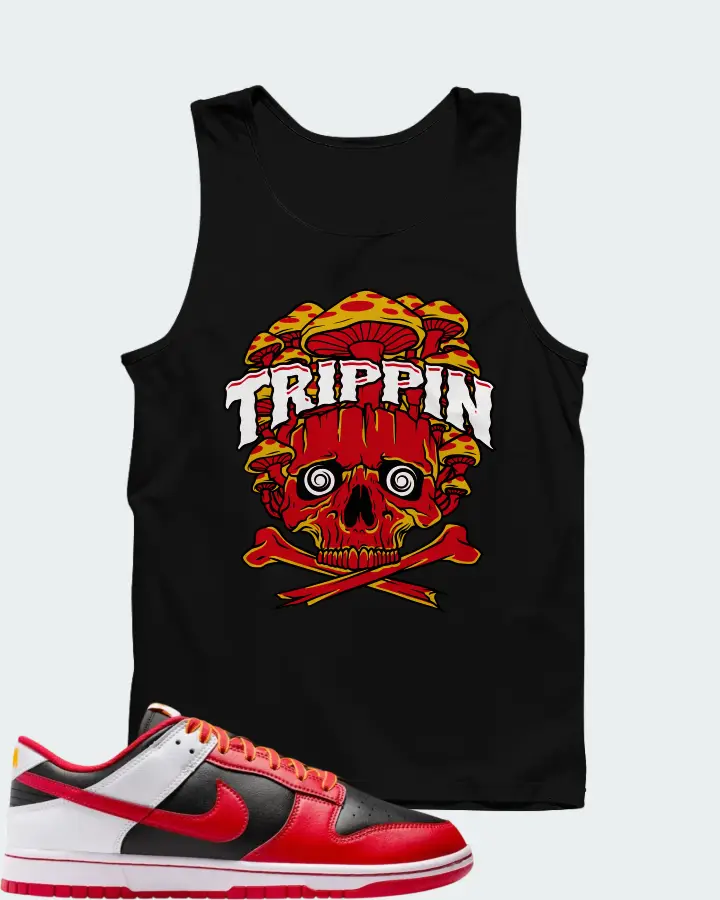 Nike Dunk Low Retro Black White University Gold Matching Tank Top