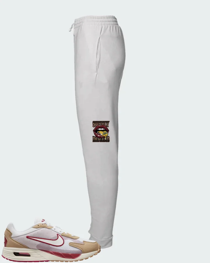 Nike Air Max Solo White Noble Red Matching Joggers