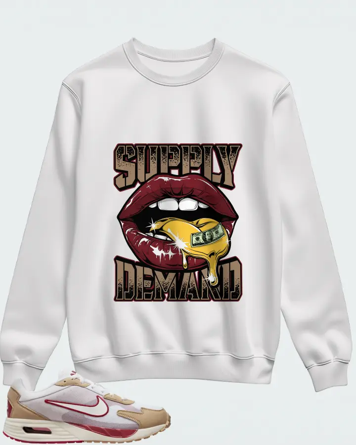 Nike Air Max Solo White Noble Red Matching Sweatshirt