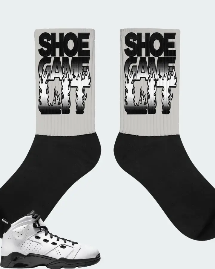 Jordan 6-17-23 Sneaker Matching Grey Socks - Shoe Game Lit Refreshed