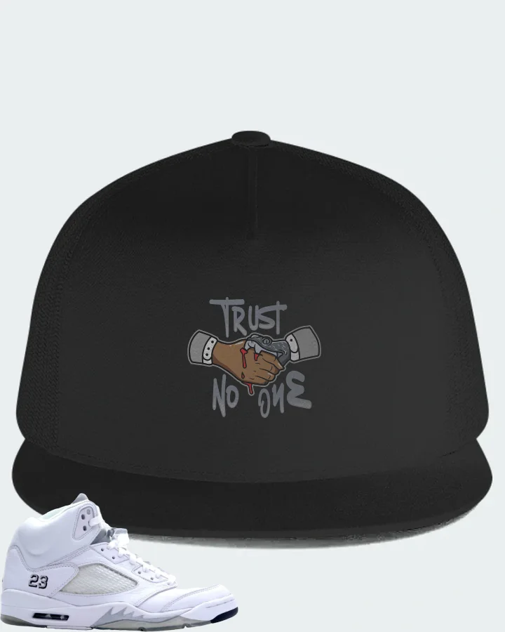 Jordan 5 Retro Sneaker Matching Black Hat - Trust No One