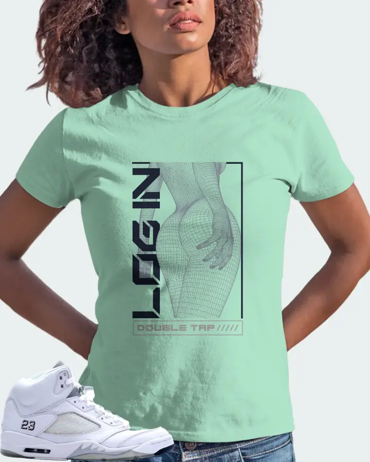 Jordan 5 Retro Sneaker Matching Mint T-Shirt (LOGIN) - View 3