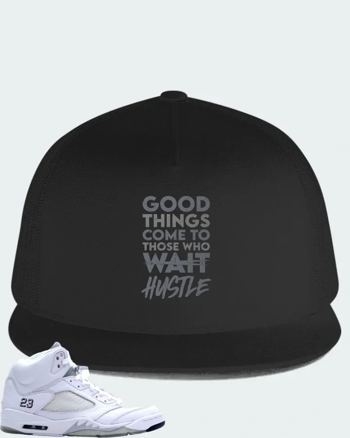 Jordan 5 Retro Sneaker Matching Black Hat - Good Things Come