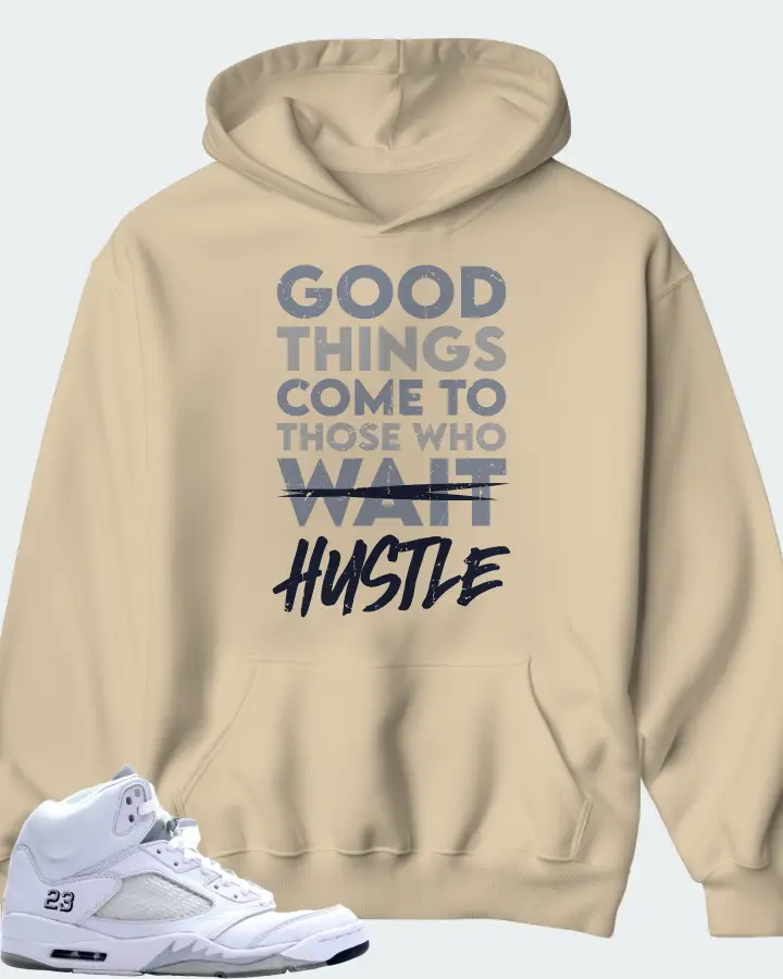 Jordan 5 Retro Sneaker Matching Cream Hoodie - Good Things Come