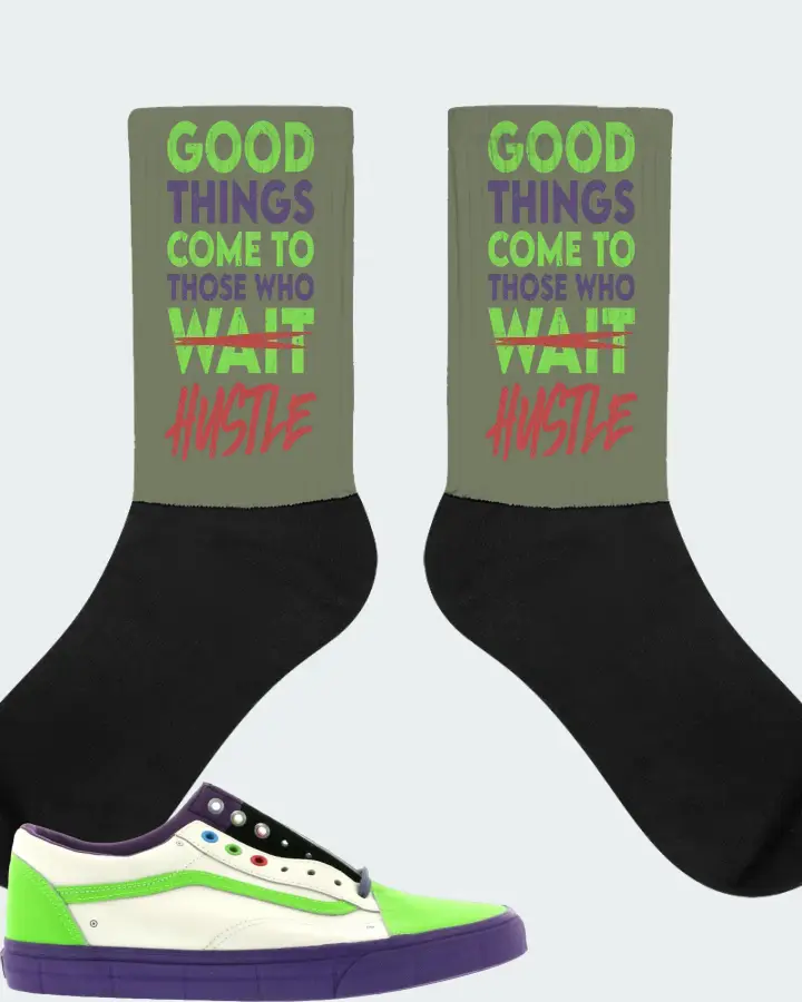 Vans Old Skool Sneaker Matching Olive Socks - Good Things Come