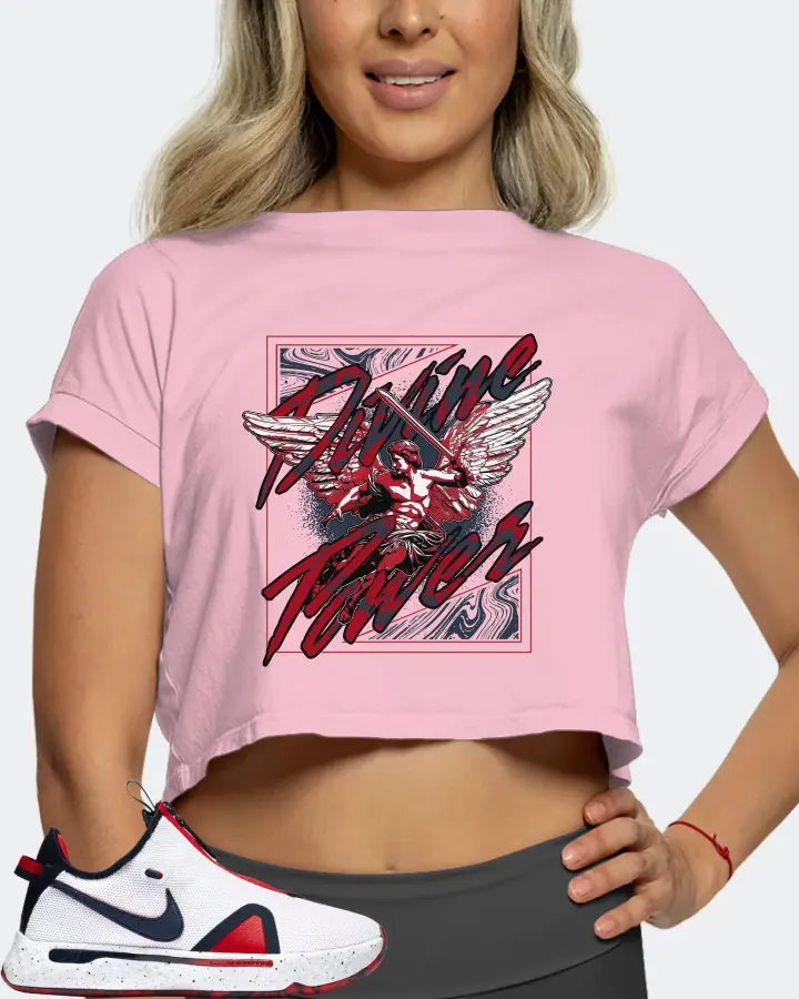 Nike PG 4 Sneaker Matching Pink Crop Top (Divine Power) - View 5