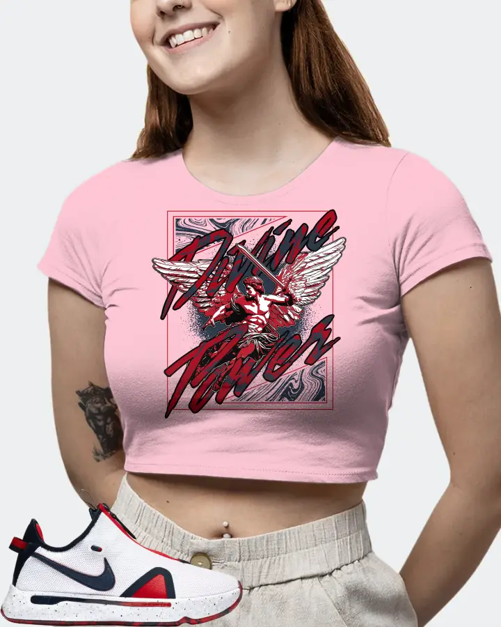 Nike PG 4 Sneaker Matching Pink Crop Top (Divine Power) - View 6