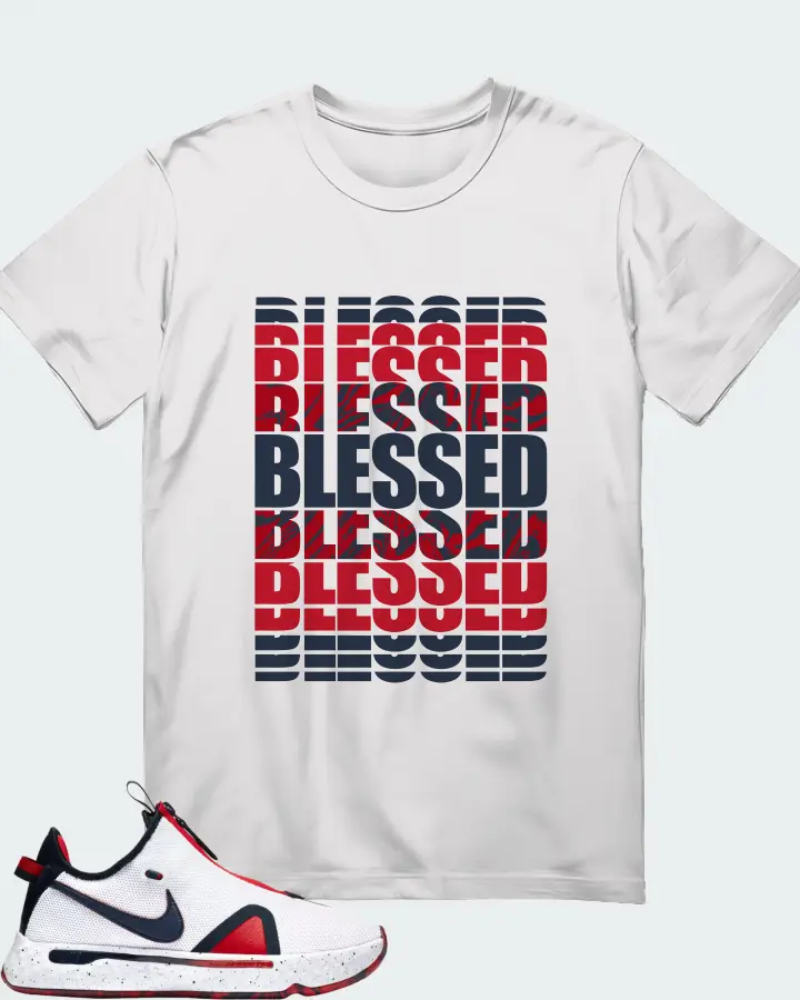 Nike PG 4 Sneaker Matching White Gildan T-Shirt - BLESSED Many Times