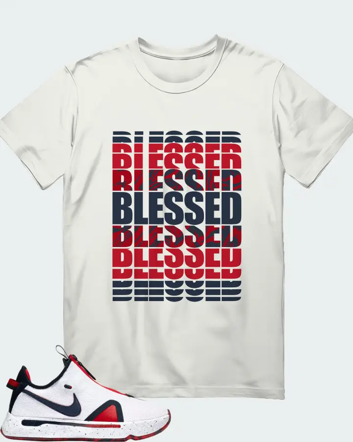Nike PG 4 Sneaker Matching Ash T-Shirt - BLESSED Many Times