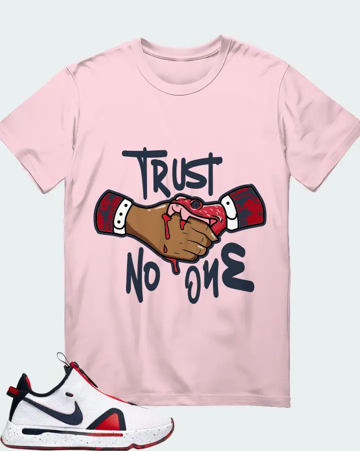 Nike PG 4 Sneaker Matching Soft Pink T-Shirt - Trust No One
