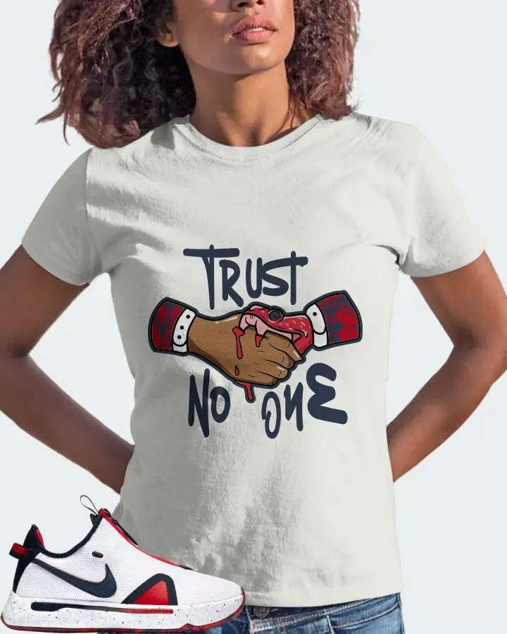 Nike PG 4 Sneaker Matching Ash T-Shirt (Trust No One) - View 3