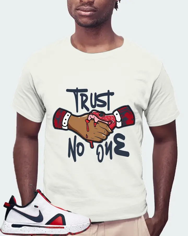 Nike PG 4 Sneaker Matching Ash T-Shirt (Trust No One) - View 4