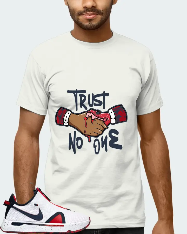 Nike PG 4 Sneaker Matching Ash T-Shirt (Trust No One) - View 6