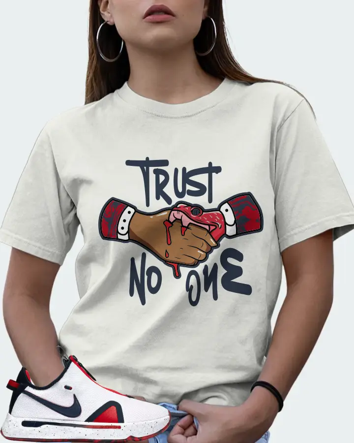 Nike PG 4 Sneaker Matching Ash T-Shirt (Trust No One) - View 7
