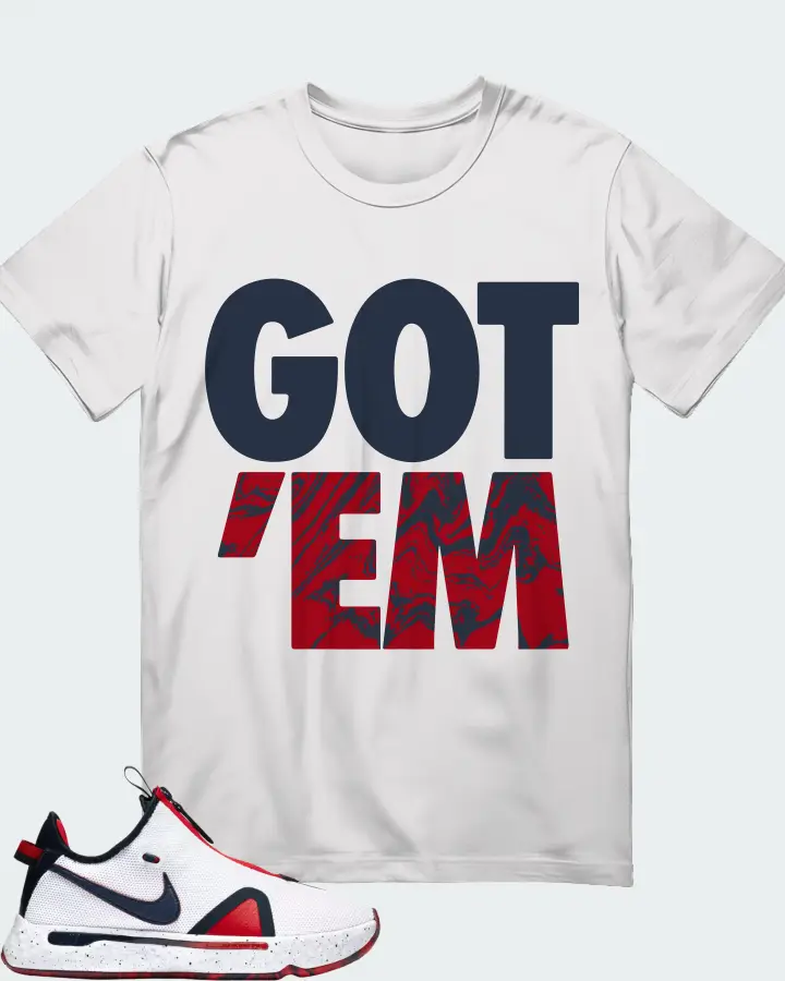 Nike PG 4 Sneaker Matching White Gildan T-Shirt - Got Em