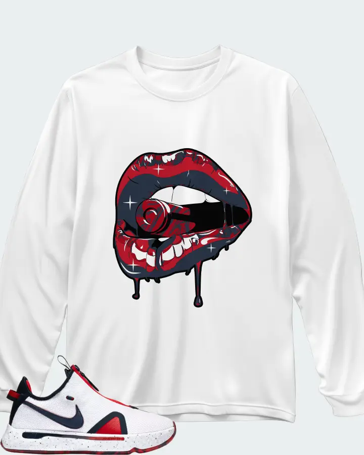 Nike PG 4 Sneaker Matching White Long Sleeve T-Shirt - Kiss of Death