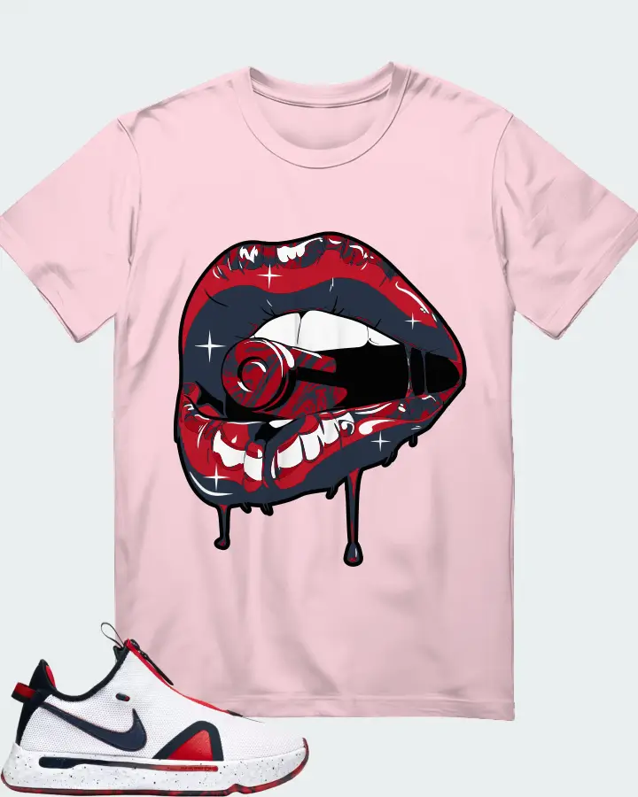 Nike PG 4 Sneaker Matching Soft Pink T-Shirt - Kiss of Death