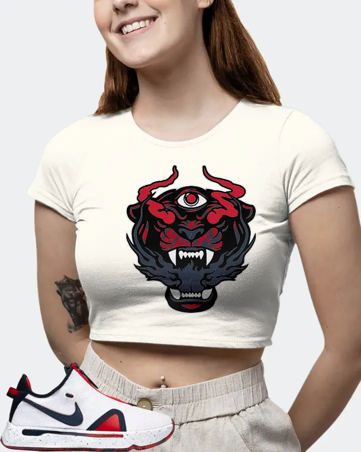 Nike PG 4 Sneaker Matching Ecru White Crop Top (The Beast) - View 6