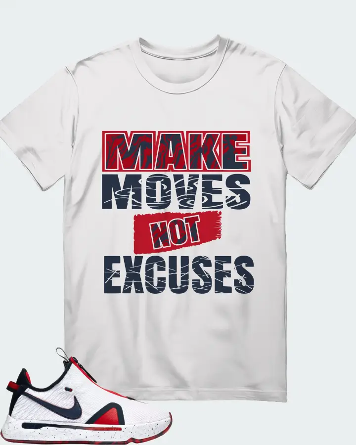 Nike PG 4 Sneaker Matching White Gildan T-Shirt - Make Moves Not Excuses