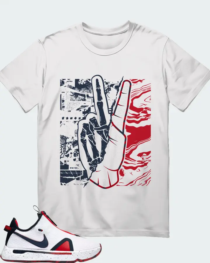 Nike PG 4 Sneaker Matching White Gildan T-Shirt - Peace of mind