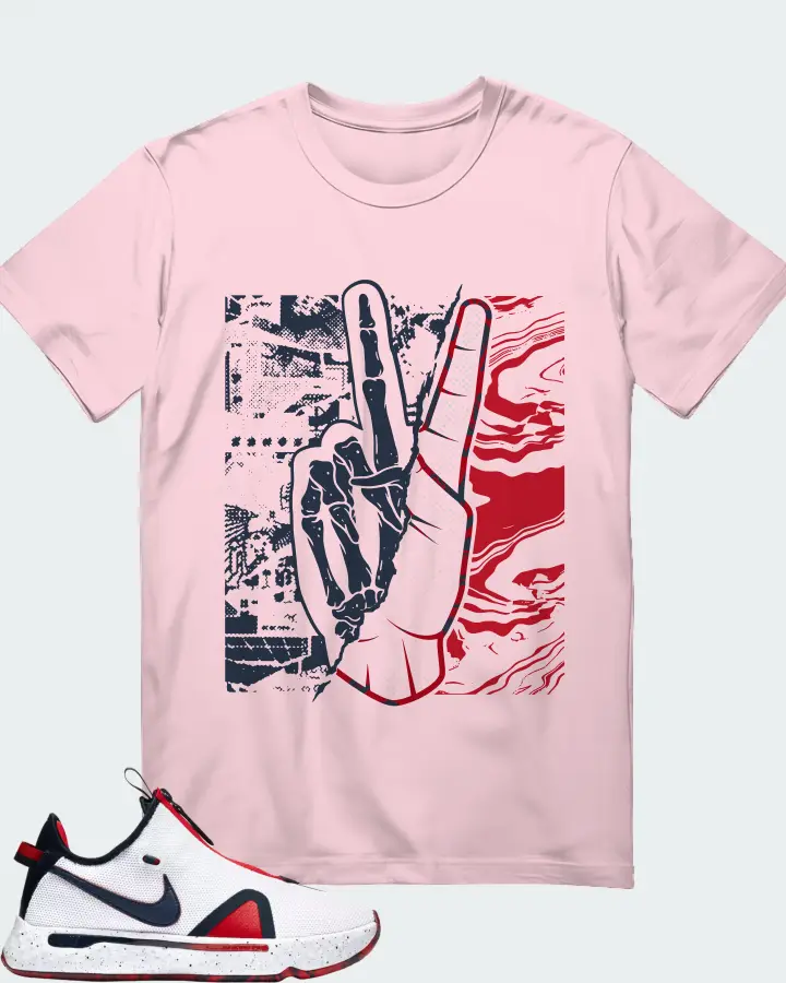 Nike PG 4 Sneaker Matching Soft Pink T-Shirt - Peace of mind