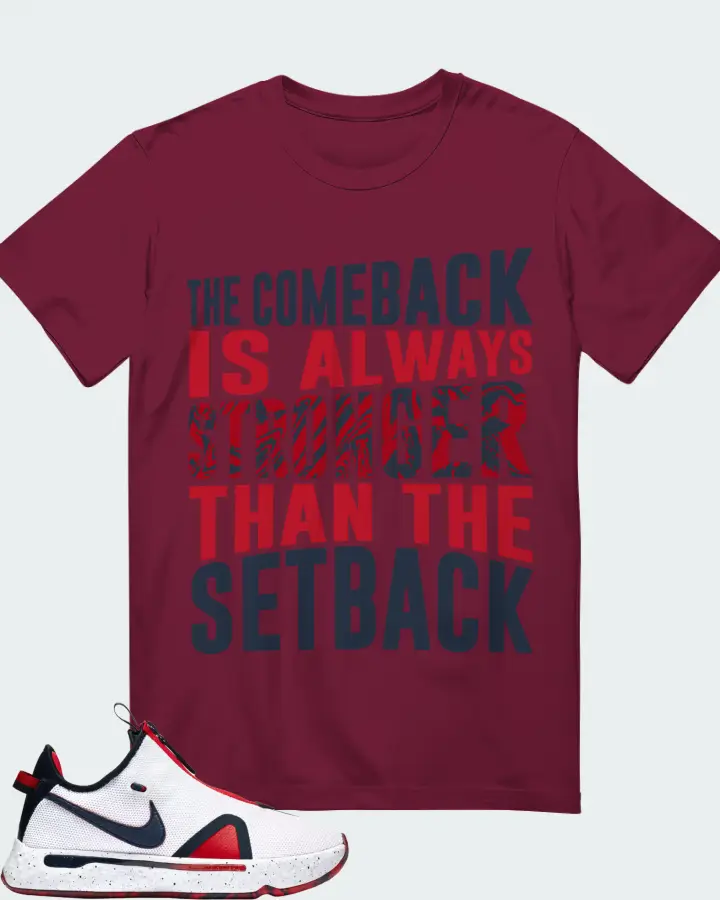 Nike PG 4 Sneaker Matching Maroon Gildan T-Shirt - The Comeback