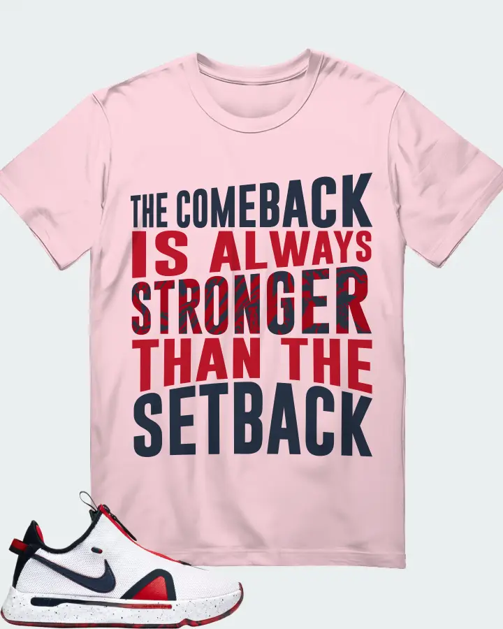 Nike PG 4 Sneaker Matching Soft Pink T-Shirt - The Comeback