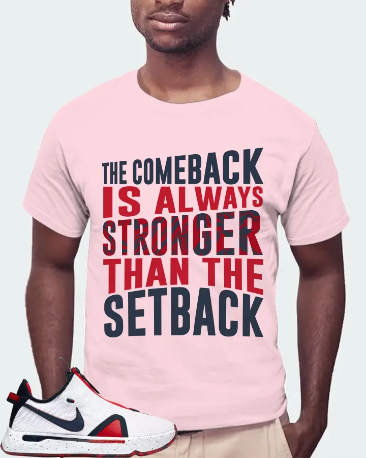 Nike PG 4 Sneaker Matching Soft Pink T-Shirt (The Comeback) - View 4