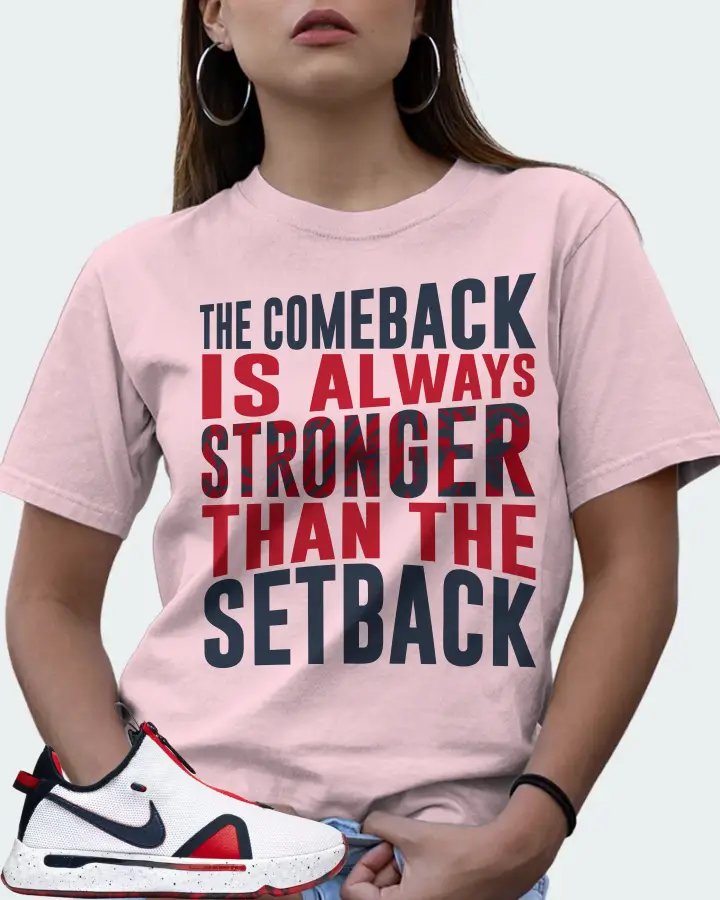 Nike PG 4 Sneaker Matching Soft Pink T-Shirt (The Comeback) - View 7